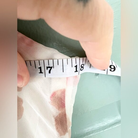 Vintage Y2K cowl neck dress white pink floral 2000s Rory Gilmore phoebe buffet S - Picture 7 of 8